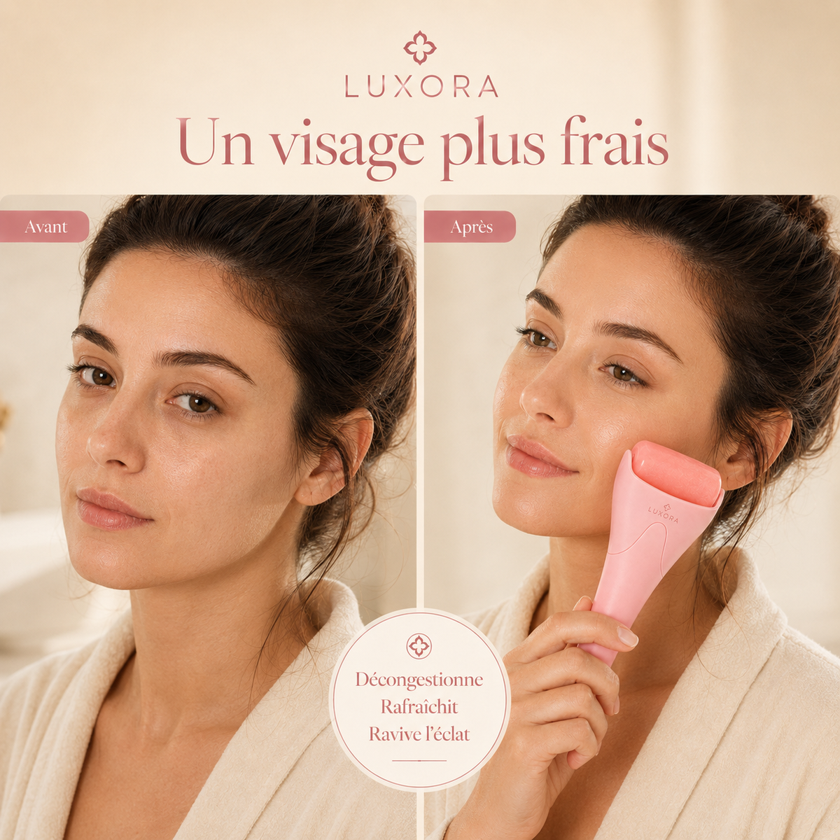 Luxora — Ice Roller Cryo Visage & Contour des Yeux